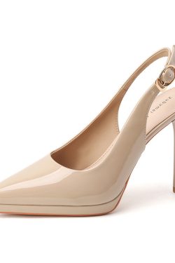 2025 Summer Women's Closed-Toe High Heels, One-Strap Buckle Sandals, 12CM Ultra High Waterproof Platform Shoes