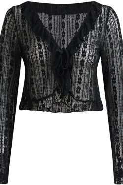 2025 Summer Women's Elegant Lace Cardigan Long Sleeve Outerwear - Trendy Layering Piece for Chic Style