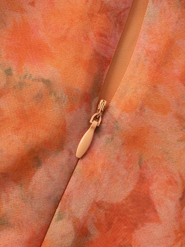 2025 Summer Women's Floral Spaghetti Strap Dress - French Style Vacation Long Orange Dress for Effortless Elegance 2025 Summer Women's Floral Spaghetti Strap Dress - French Style Vacation Long Orange Dress for Effortless Elegance