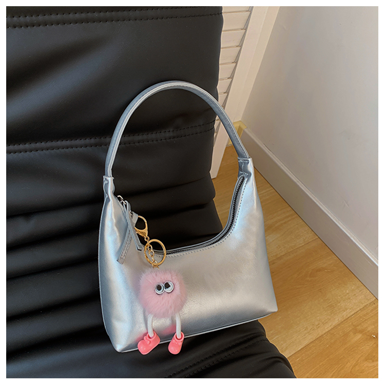 2025 Summer Women's Silver French-Style Baguette Shoulder Bag - Versatile High-End Niche Underarm Bag 2025 Summer Women's Silver French-Style Baguette Shoulder Bag - Versatile High-End Niche Underarm Bag