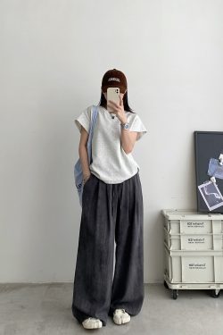 2025 Summer Women's Solid Color Short Sleeve T-Shirt with Small Flying Sleeves - Trendy Loose Slimming American Style