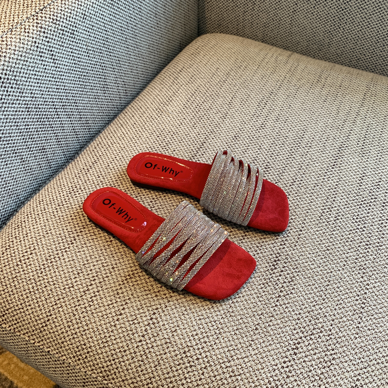 2025 Summer Women's Water Drill One-Word Sandals - Fairy Style Flat Korean Cool Footwear for Outdoor Wear 2025 Summer Women's Water Drill One-Word Sandals - Fairy Style Flat Korean Cool Footwear for Outdoor Wear