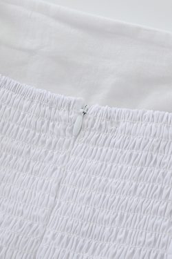 2025 Summer Women's White Spaghetti Strap Evening Gown - French-Style Long Dress for Vacation and Special Occasions