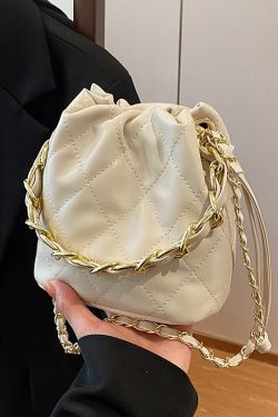 2025 Trendy Diamond-Shaped Chain Small Shoulder Crossbody Bag for Women, Versatile Stylish Tote Bucket Bag
