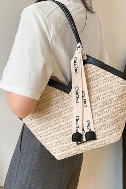 2025 Trendy Retro Hand-Woven Straw Tote Bag for Women - Large Capacity Versatile Shoulder Commuter Bag