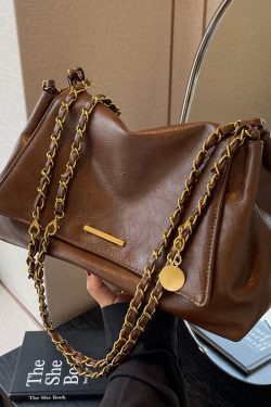 2025 Women's Casual Chain Tote Bag - Large Capacity Underarm Shoulder Crossbody Bag for Everyday Fashion