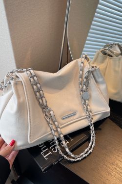 2025 Women's Casual Chain Tote Bag - Large Capacity Underarm Shoulder Crossbody Bag for Everyday Fashion