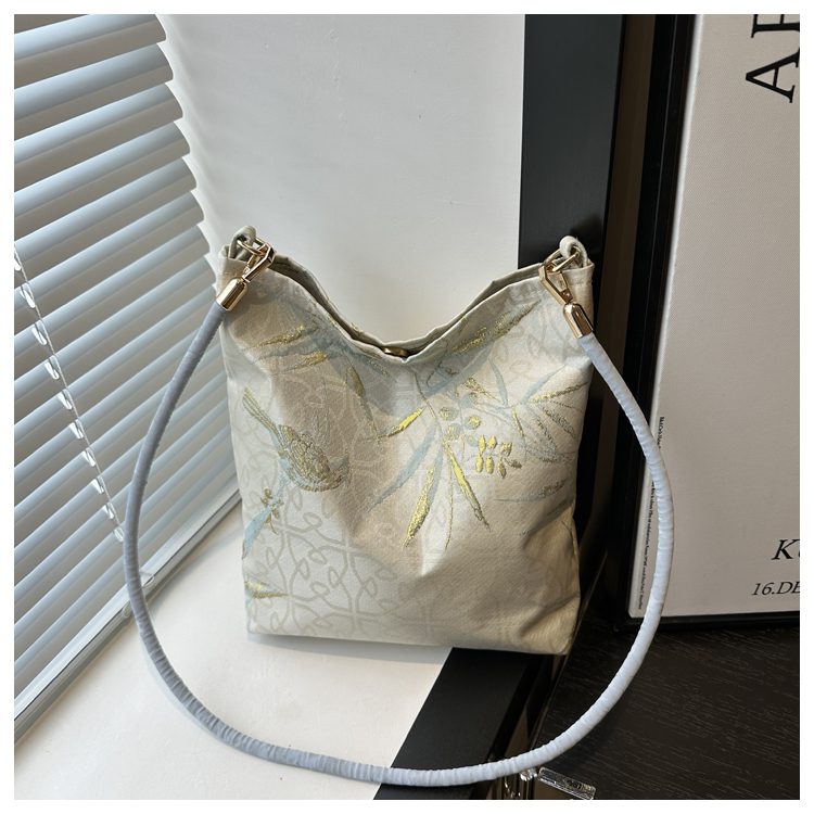 2025 Women's Chinese-Style Bucket Bag - Versatile Casual Shoulder Bag with Large Capacity for Commuting and Everyday Use 2025 Women's Chinese-Style Bucket Bag - Versatile Casual Shoulder Bag with Large Capacity for Commuting and Everyday Use