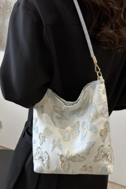 2025 Women's Chinese-Style Bucket Bag - Versatile Casual Shoulder Bag with Large Capacity for Commuting and Everyday Use