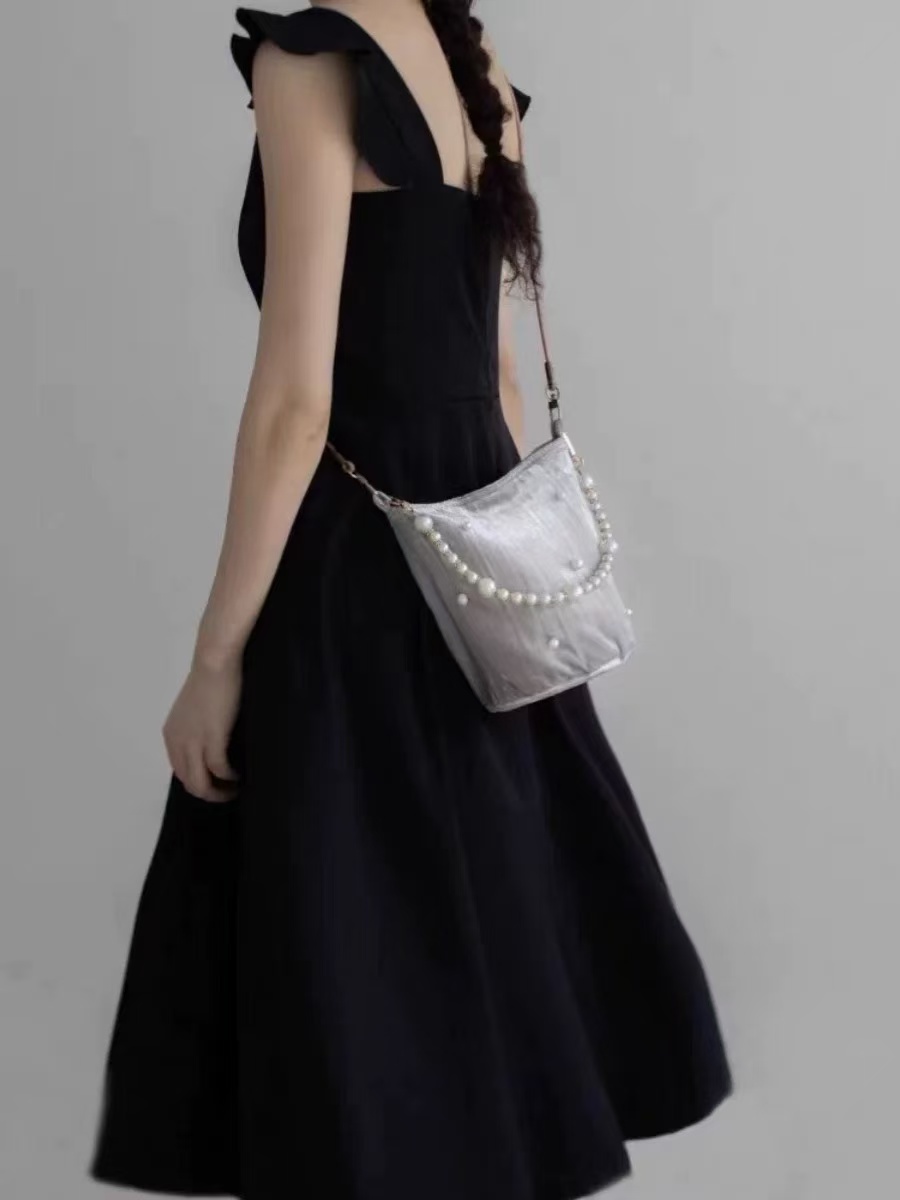 2025 Women's Chinese-Style High-End Pearl Velvet Bucket Bag - Niche Design Shoulder Crossbody Bag 2025 Women's Chinese-Style High-End Pearl Velvet Bucket Bag - Niche Design Shoulder Crossbody Bag