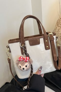 2025 Women's Color-Blocking Bucket Bag - Versatile Shoulder & Crossbody Handbag with High-End Feel