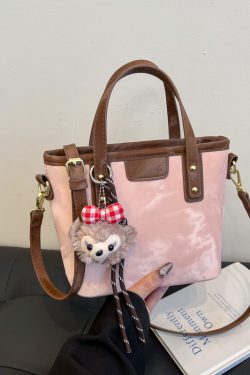 2025 Women's Color-Blocking Bucket Bag - Versatile Shoulder & Crossbody Handbag with High-End Feel