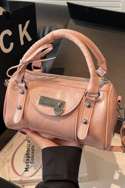 2025 Women's High-End Ballet Bowling Bag - Sweet Cool Crossbody Boston Handbag for Chic Fashion Style