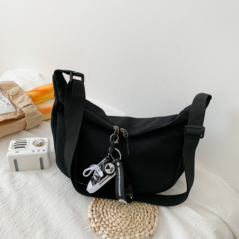 2025 Women's Large Capacity Canvas Shoulder Crossbody Bag - Solid Color Versatile Casual Style 2025 Women's Large Capacity Canvas Shoulder Crossbody Bag - Solid Color Versatile Casual Style