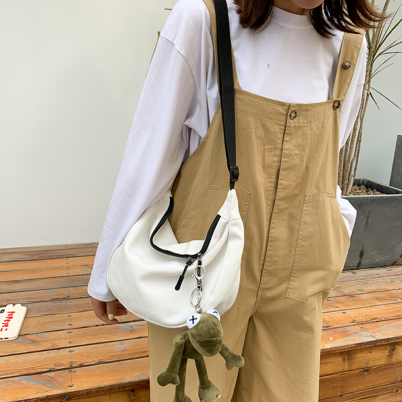 2025 Women's Large Capacity Canvas Shoulder Crossbody Bag - Solid Color Versatile Casual Style 2025 Women's Large Capacity Canvas Shoulder Crossbody Bag - Solid Color Versatile Casual Style