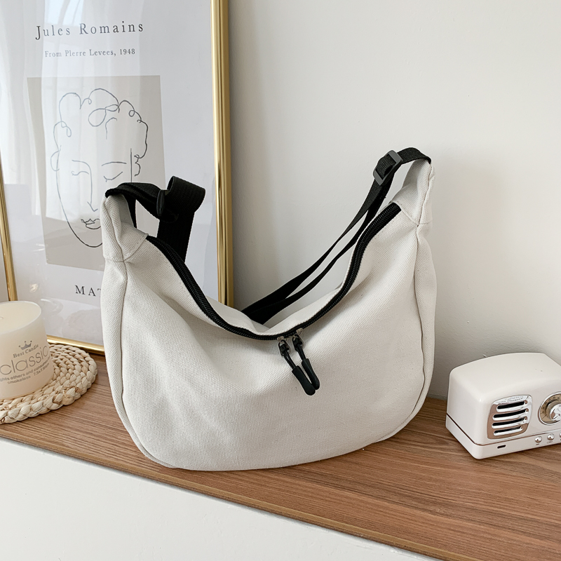 2025 Women's Large Capacity Canvas Shoulder Crossbody Bag - Solid Color Versatile Casual Style 2025 Women's Large Capacity Canvas Shoulder Crossbody Bag - Solid Color Versatile Casual Style