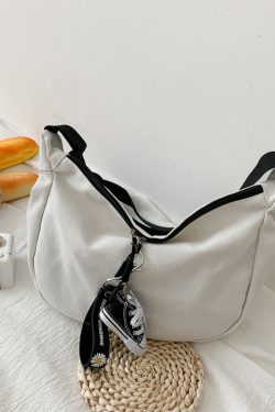 2025 Women's Large Capacity Canvas Shoulder Crossbody Bag - Solid Color Versatile Casual Style