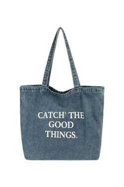 2025 Women's Large Capacity Denim Canvas Tote Bag, Casual Versatile Shoulder Bag in Trendy Style