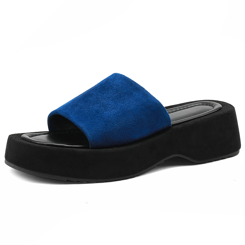 2025 Women's Thick-Soled Genuine Leather One-Strap Sandals - Fashionable Summer Outdoor Footwear in Small Size 2025 Women's Thick-Soled Genuine Leather One-Strap Sandals - Fashionable Summer Outdoor Footwear in Small Size