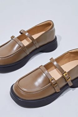 3.2 cm Soft Sole Genuine Leather Mary Jane Shoes for Women - Italian Style Comfortable Spring Footwear