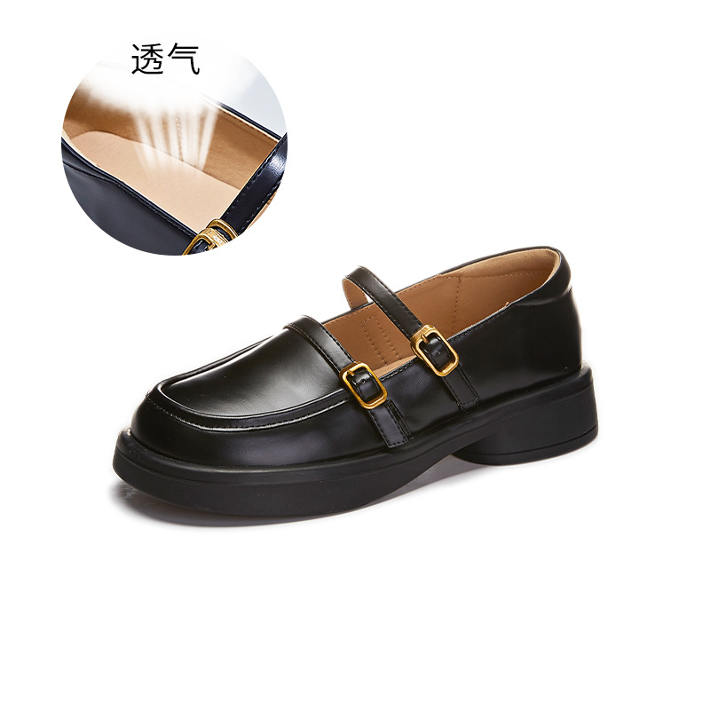 3.2 cm Soft Sole Genuine Leather Mary Jane Shoes for Women - Italian Style Comfortable Spring Footwear 3.2 cm Soft Sole Genuine Leather Mary Jane Shoes for Women - Italian Style Comfortable Spring Footwear