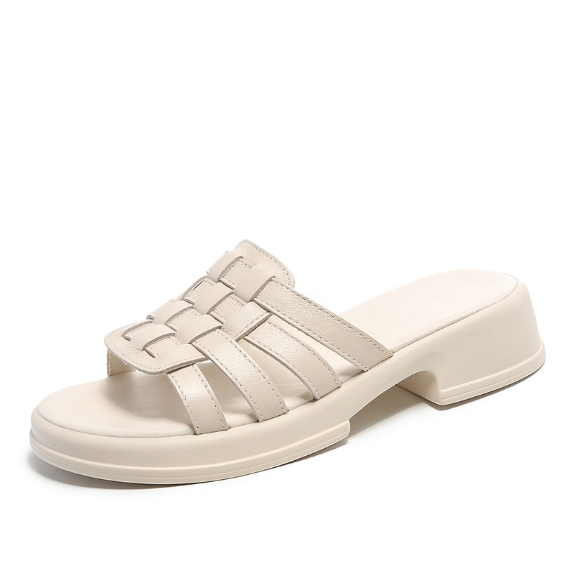 3.5 cm Italian-Style Soft Sole Handmade Woven Sandals - Comfortable Summer Korean Version 3.5 cm Italian-Style Soft Sole Handmade Woven Sandals - Comfortable Summer Korean Version