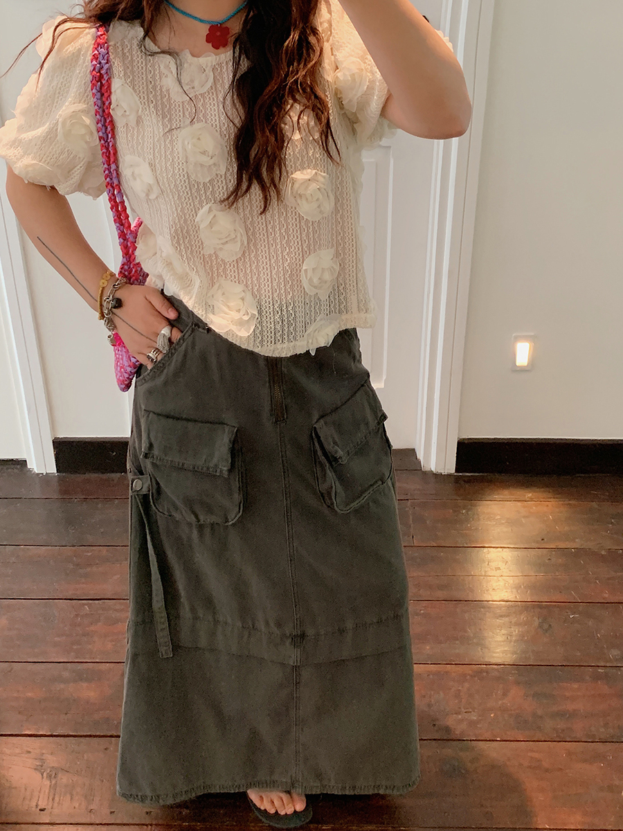 3D Floral Lace T-Shirt for Women, Short Sleeve, Summer 2025 Unique Design, Y2K Inspired Top 3D Floral Lace T-Shirt for Women, Short Sleeve, Summer 2025 Unique Design, Y2K Inspired Top