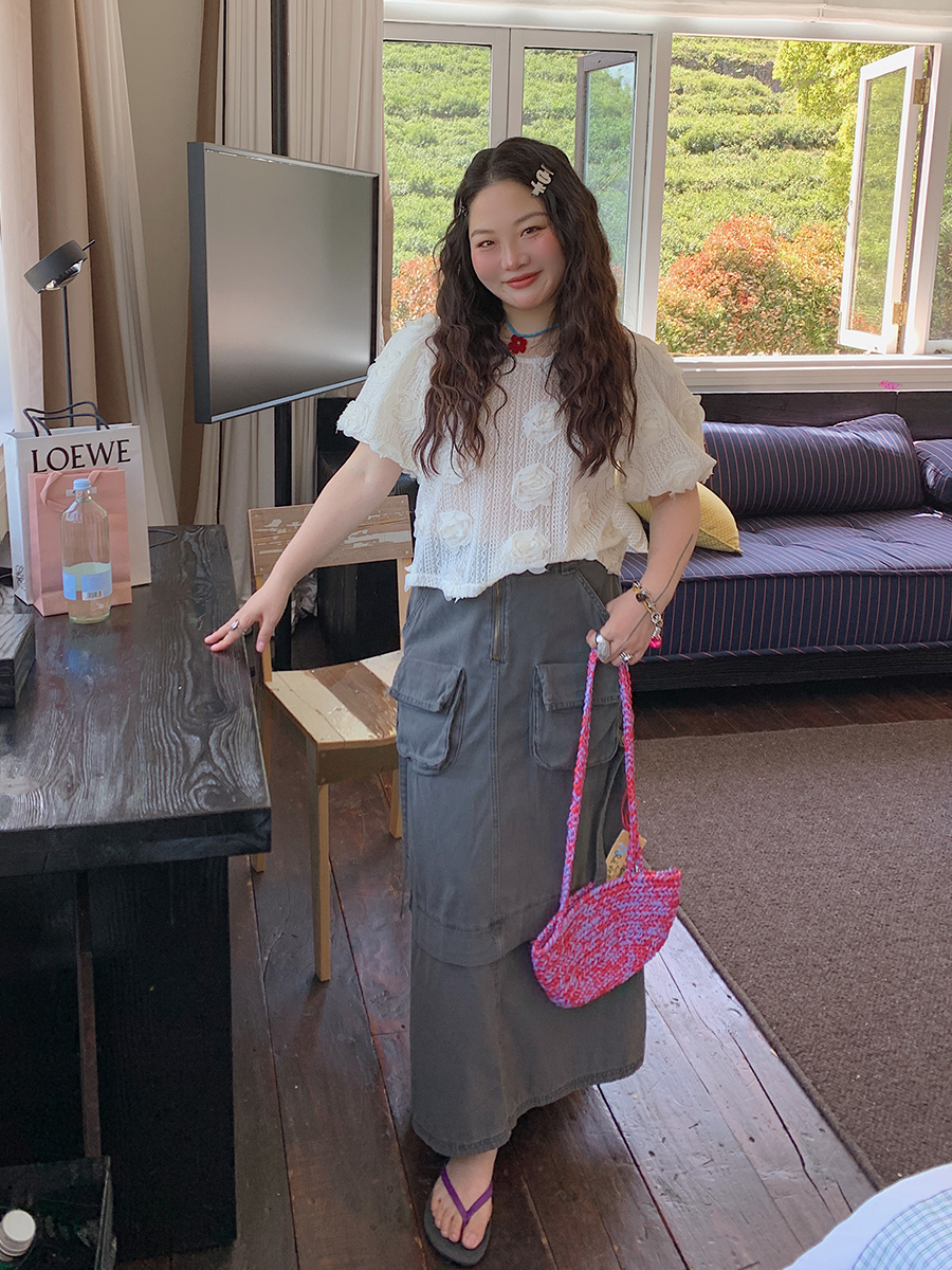 3D Floral Lace T-Shirt for Women, Short Sleeve, Summer 2025 Unique Design, Y2K Inspired Top 3D Floral Lace T-Shirt for Women, Short Sleeve, Summer 2025 Unique Design, Y2K Inspired Top