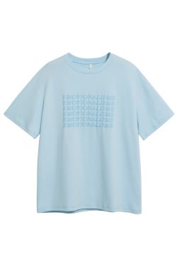 3D Letter Short Sleeve T-Shirt for Women - Loose Fit Summer Top - Trendy 2025 Style