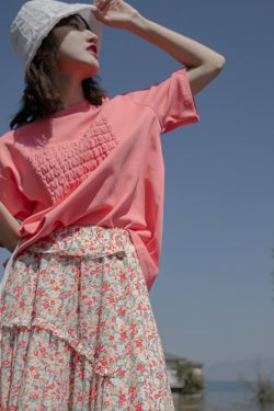 3D Letter Short Sleeve T-Shirt for Women - Loose Fit Summer Top - Trendy 2025 Style