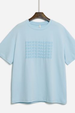 3D Letter Short Sleeve T-Shirt for Women - Loose Fit Summer Top - Trendy 2025 Style