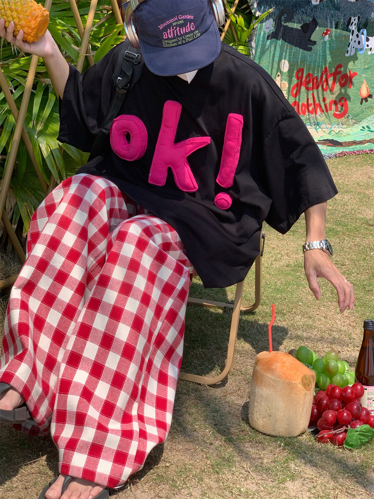 3D OK Letter Short Sleeve T-Shirt for Men and Women, Loose Fit Unisex Summer Tee, Vintage-Inspired Casual Wear 3D OK Letter Short Sleeve T-Shirt for Men and Women, Loose Fit Unisex Summer Tee, Vintage-Inspired Casual Wear