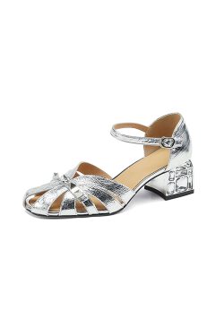 5.5 cm Crystal Glass Diamond-Heeled Roman Sandals - Soft-Soled, Non-Fatiguing, Italian Style for Chic Summer Fashion