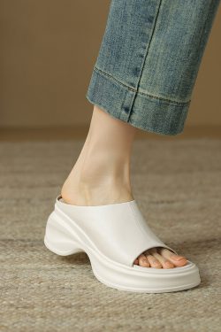 6 cm Thick Sole Italian-Style Soft Sole Shoes - Comfortable Genuine Leather for All-Day Wear - Age-Reducing Footwear