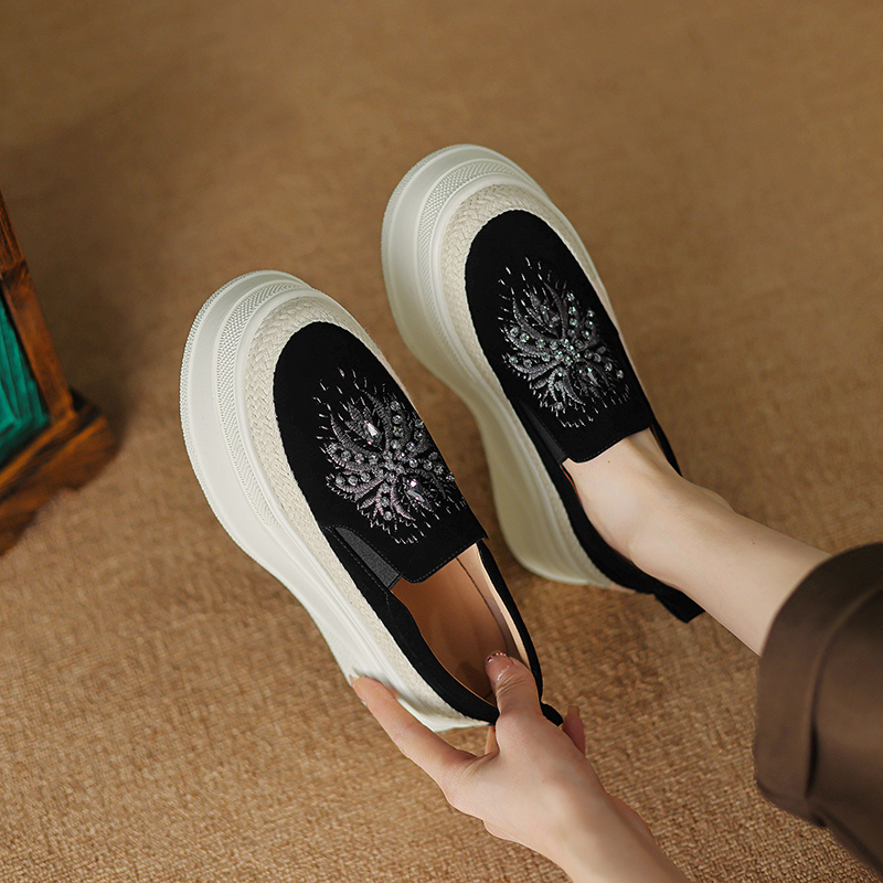 6 cm Thick-Soled Slip-On Loafers for Women - Italian-Style Genuine Leather Soft Sole Comfortable Footwear 6 cm Thick-Soled Slip-On Loafers for Women - Italian-Style Genuine Leather Soft Sole Comfortable Footwear