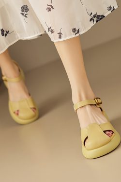 6.5 cm Italian-Style Soft Sole Genuine Sheepskin Leather Outdoor Shoes - Comfortable Fashionable Footwear for Everyday Wear