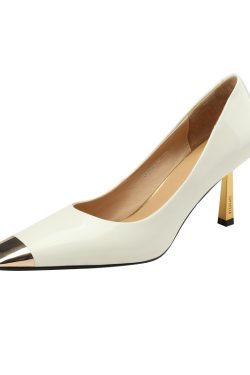 7.5 cm Italian-Style Patent Leather Stiletto Heels for Women - Comfortable Soft Sole, Sexy Genuine Leather Design