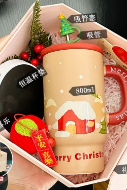 800ml Ceramic Straight Body Mug - Extra Large Capacity, Aesthetic Design, Perfect Gift for Girls and Friends, Stylish Straw Water Cup