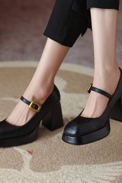 9 cm Italian-Style Soft-Soled Flats in First-Layer Cowhide - Comfortable Shallow Mouth Design for Everyday Wear