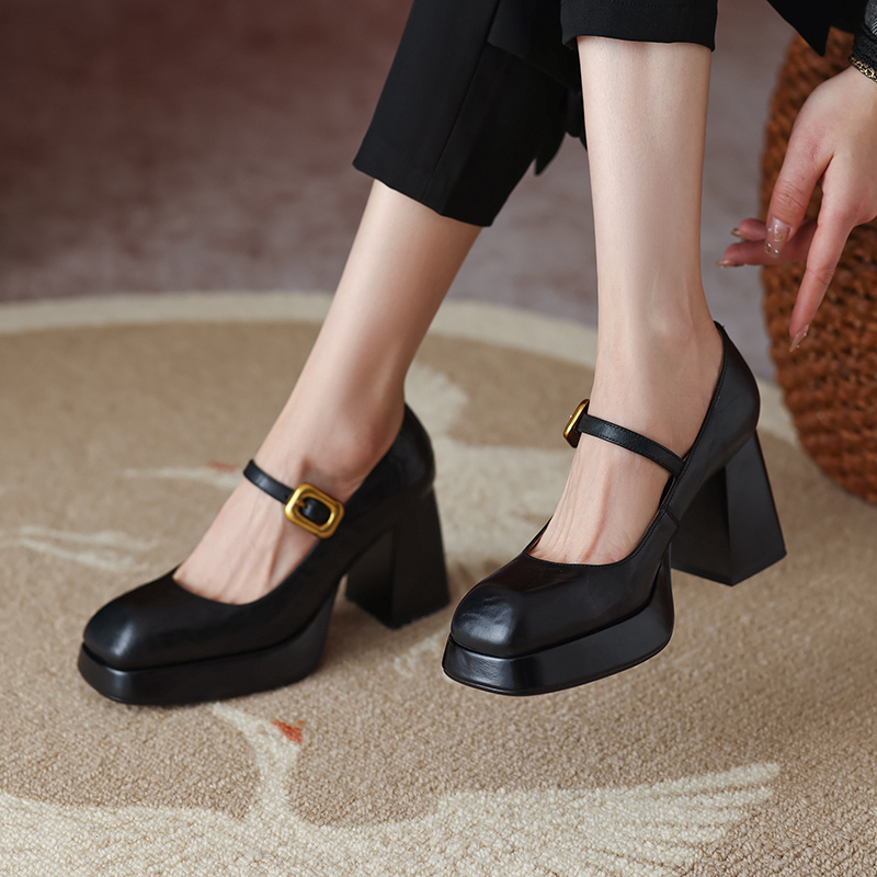 9 cm Italian-Style Soft-Soled Flats in First-Layer Cowhide - Comfortable Shallow Mouth Design for Everyday Wear 9 cm Italian-Style Soft-Soled Flats in First-Layer Cowhide - Comfortable Shallow Mouth Design for Everyday Wear