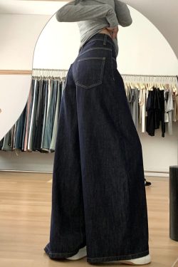 A-Line Wide-Leg Denim Pants for Women, Loose Fit, Casual Style, Flattering for Pear-Shaped Figures, 2025 Trendy Fashion