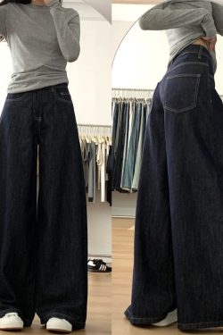 A-Line Wide-Leg Denim Pants for Women, Loose Fit, Casual Style, Flattering for Pear-Shaped Figures, 2025 Trendy Fashion