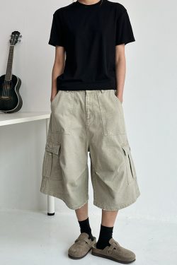 Adjustable Waistband Button Work Shorts for Men & Women - Casual Loose Fit Straight Shorts for Everyday Wear