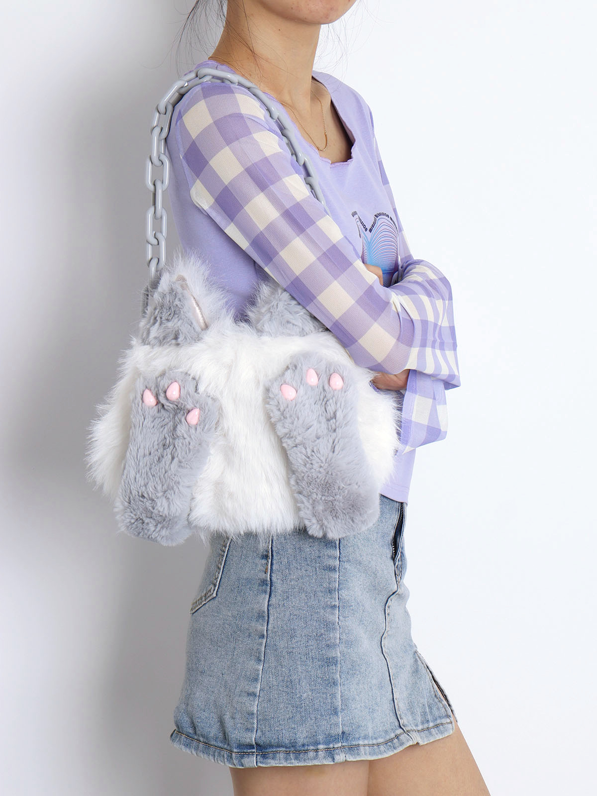 Adorable Plush Orange Cat Crossbody Bag for Women - Soft Face-Covering Shoulder Bag, 2024 Autumn Niche Style Adorable Plush Orange Cat Crossbody Bag for Women - Soft Face-Covering Shoulder Bag, 2024 Autumn Niche Style