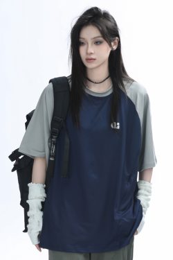 American Quick-Dry Oversized Women's Sports T-Shirt, Loose-Fitting Raglan Half-Sleeve for Summer, Casual Outdoor Style