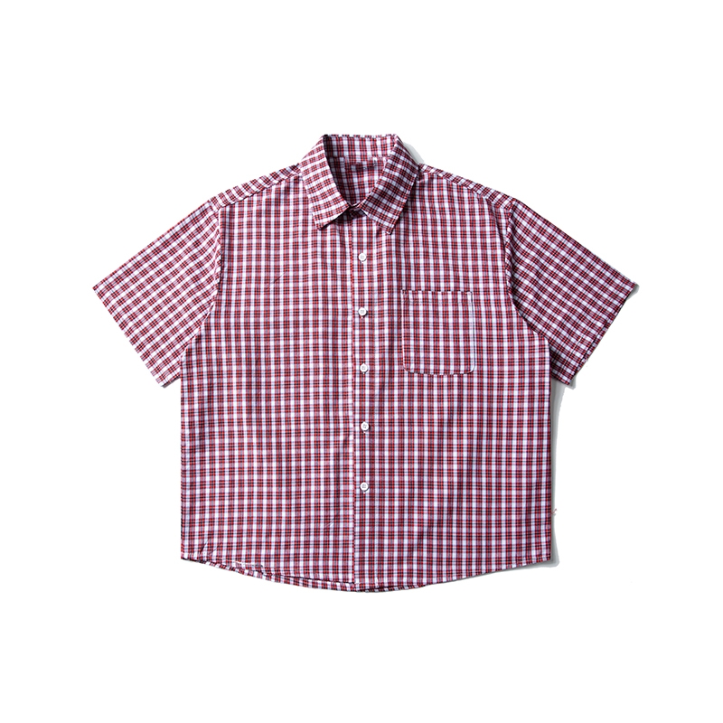 American Retro Blue Plaid Short Sleeve Shirt for Men and Women - Casual Loose Summer Fashion American Retro Blue Plaid Short Sleeve Shirt for Men and Women - Casual Loose Summer Fashion