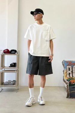 American Retro Distressed Work Shorts for Men and Women - Summer High Street Loose Casual Straight-Leg Five-Point Shorts