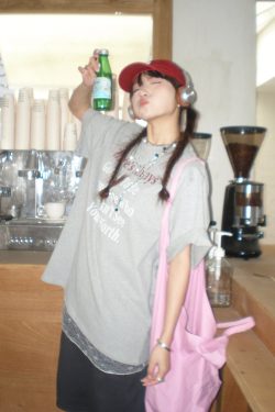 American Retro Gray Letter Print Cotton Heavyweight Loose Casual Short Sleeve T-Shirt for Men and Women, Y2K Style