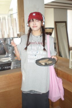 American Retro Gray Letter Print Cotton Heavyweight Loose Casual Short Sleeve T-Shirt for Men and Women, Y2K Style