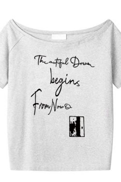 American Retro Off-Shoulder Short-Sleeve Women's Summer Letter Print Red T-Shirt - Trendy Loose Slim Fit Top for Y2K Style